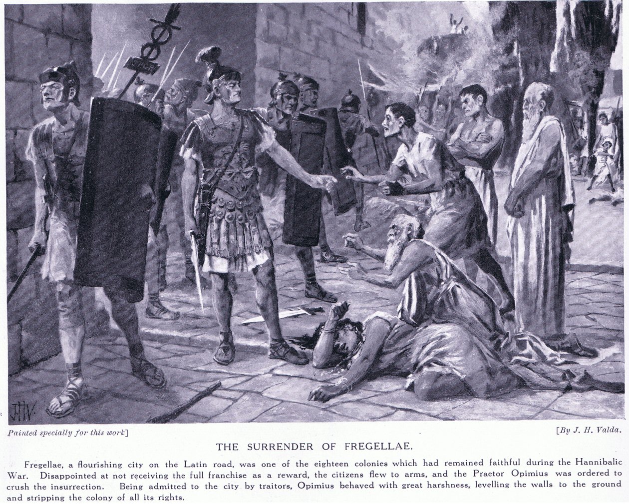 Die Kapitulation von Fregellae von John Harris Valda