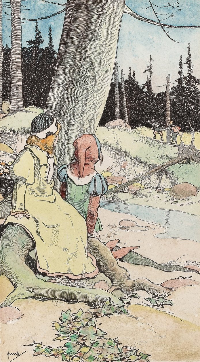 Die Kinder im Wald, ca. 1900 von John Hassall