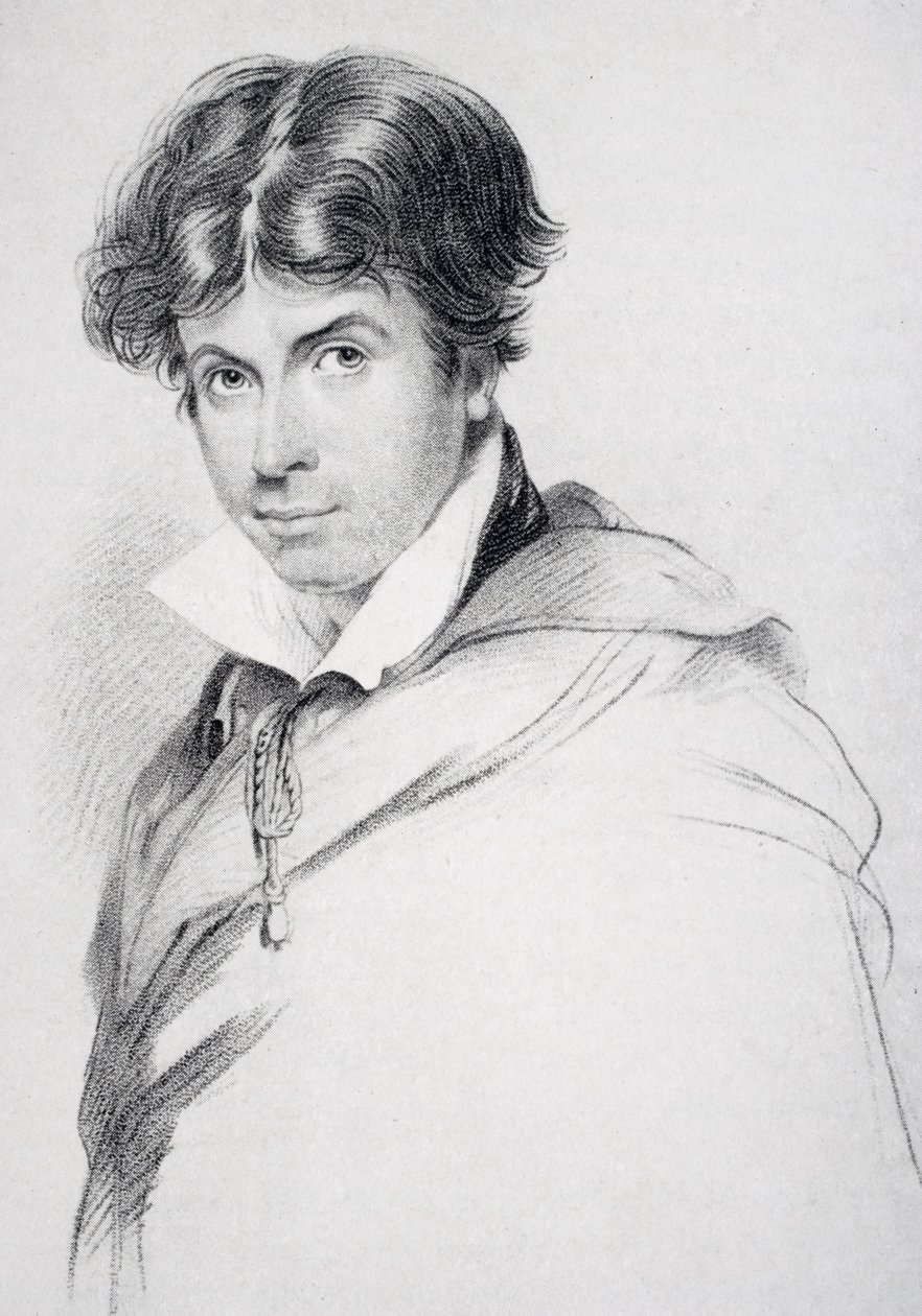 James Henry Leigh Hunt (1784-1859) im Alter von 44 Jahren, graviert von Henri Meyer (1844-99) aus 