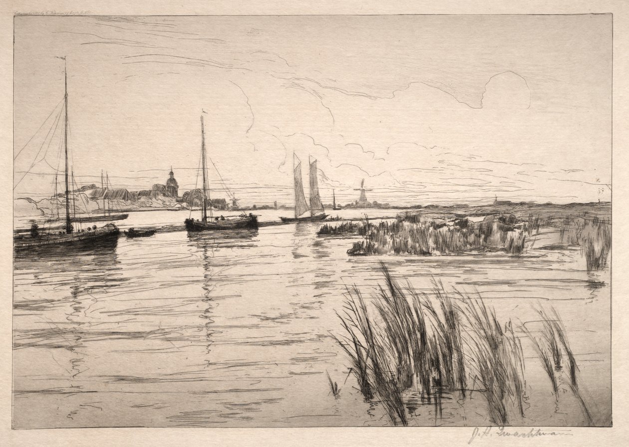 Holländische Deiche von John Henry Twachtman