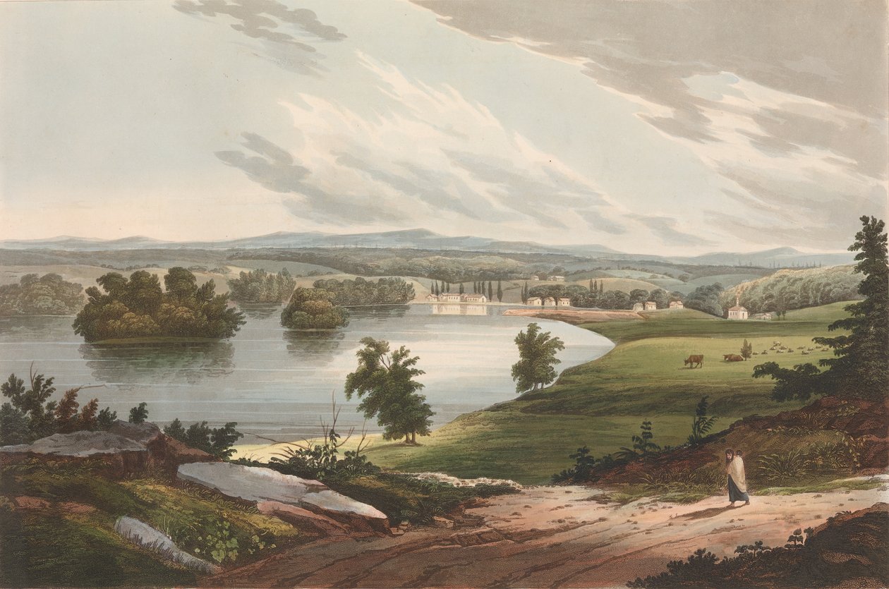 Fort Edward Nr. 10 aus dem Hudson River Portfolio, 1822-23 von John Hill