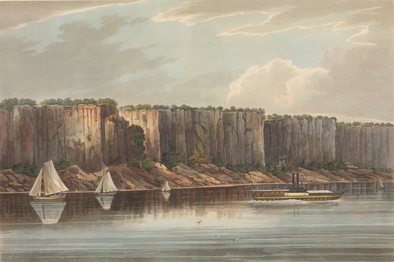 Die Palisaden Nr. 19 aus dem Hudson River Portfolio, 1823-24 von John Hill