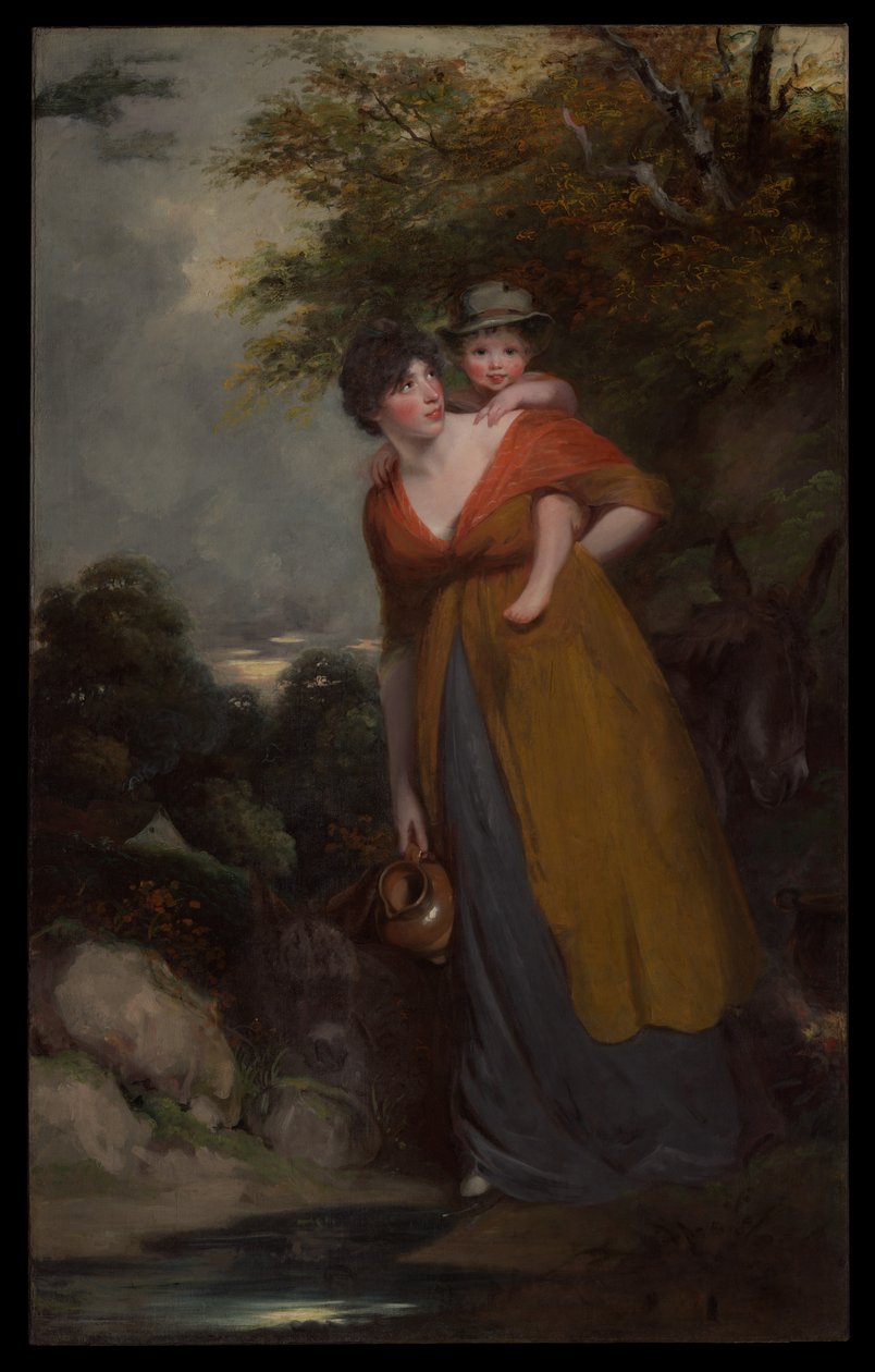 Mrs. Richard Brinsley Sheridan (Hester Jane Ogle, 1775/76-1817) und ihr Sohn (Charles Brinsley Sheridan, 1796-1843) von John Hoppner