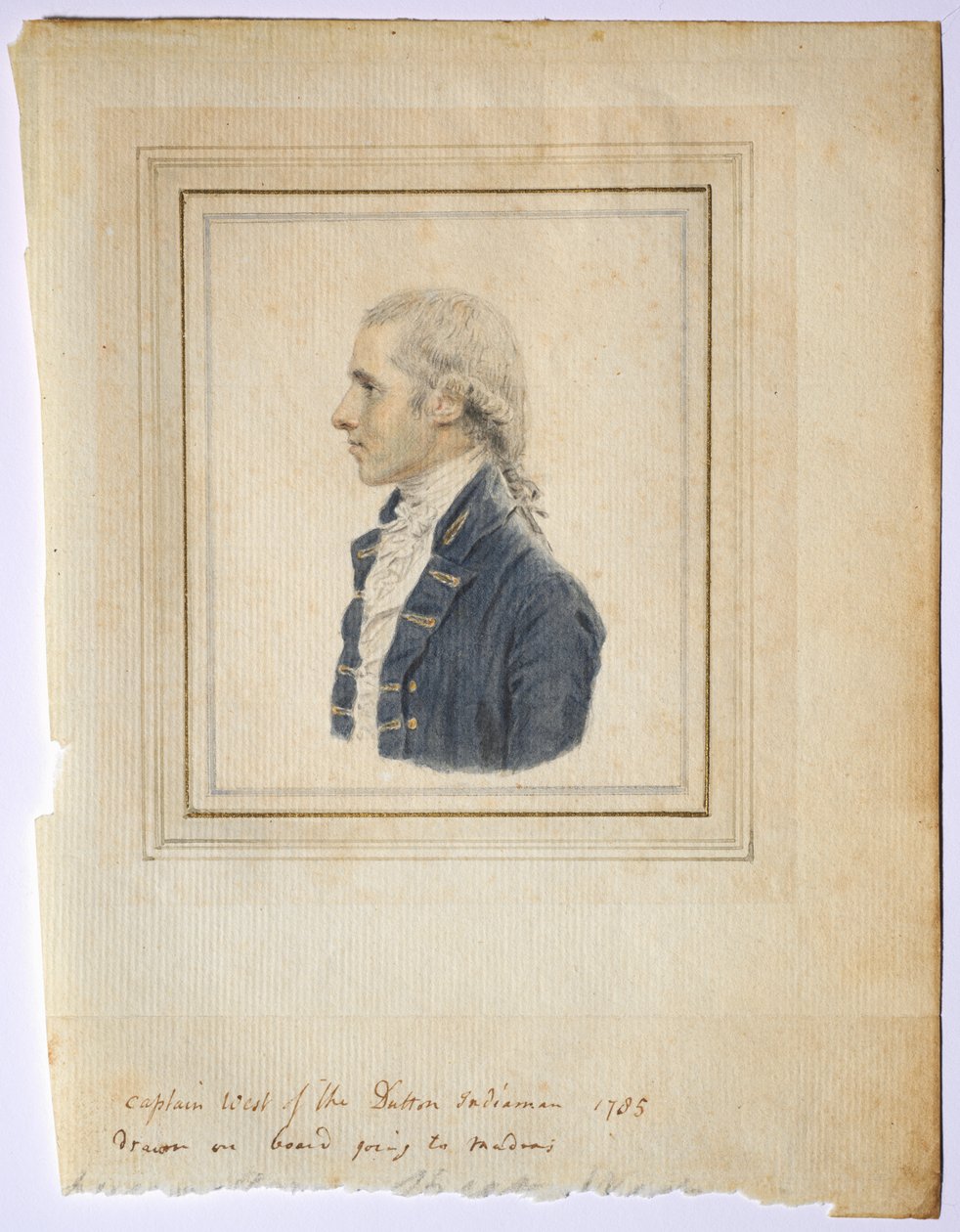 Porträt von Sir Captain West of the Dutton Indiaman, 1785 von John I. smart