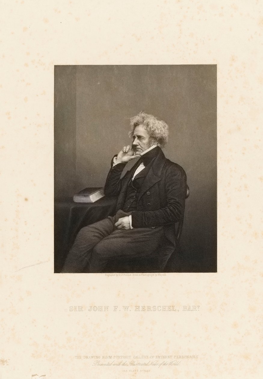 Sir John Frederick William Herschel (1792-1871), ca. 1860 (Punktstich) von John Jabez Edwin Paisley (after) Mayall