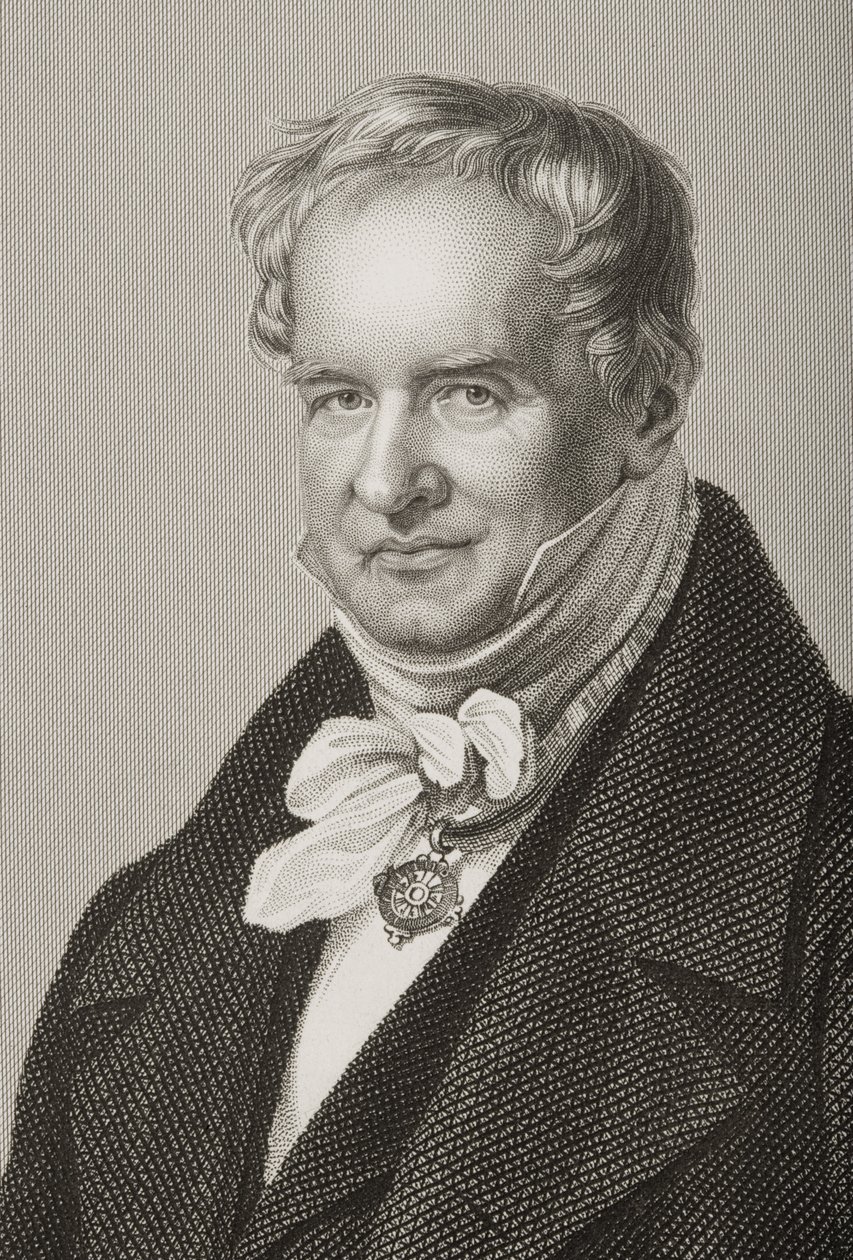 Friedrich Heinrich Alexander Humboldt (1769-1859), Baron von Humboldt, graviert von D.J. Pound nach einem Foto, aus The Drawing-Room of Eminent Personages, Band 2, veröffentlicht in London, 1860 von John Jabez Edwin Paisley Mayall