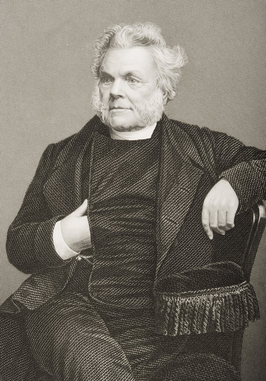John Angell James (1785-1859) graviert von D.J. Pound nach einem Foto, aus 