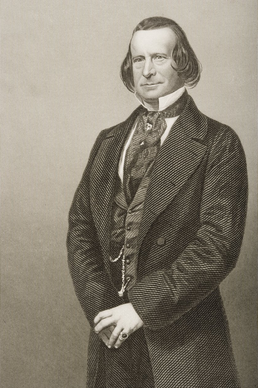 Samuel Phelps, graviert von D.J. Pound nach einem Foto, aus 