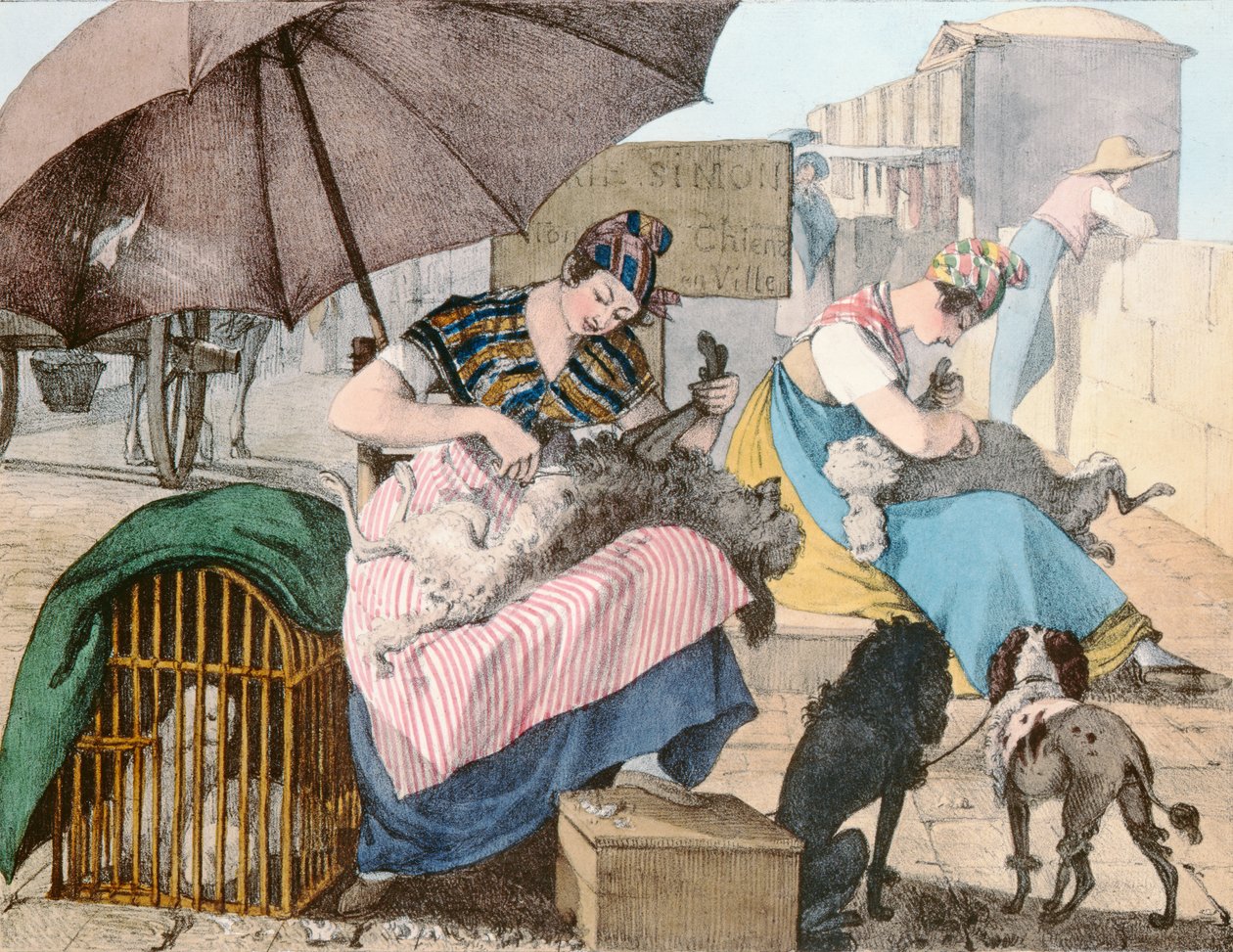 Die Hundefrisöre, 1820 von John James Chalon