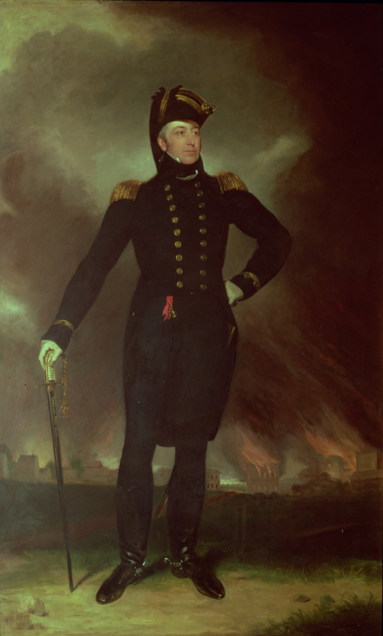 Porträt von Sir George Cockburn, 1851 von John James Halls