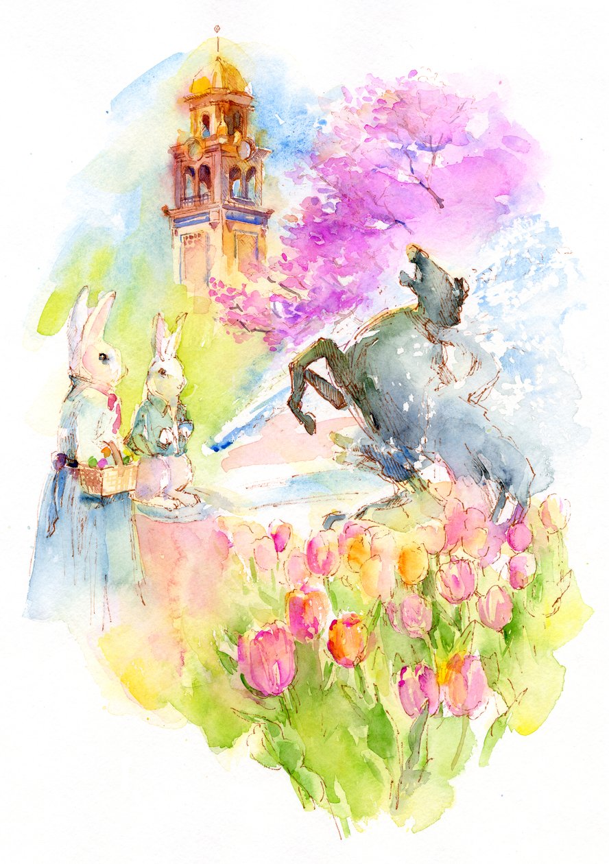 Plaza zu Ostern, 2016 von John Keeling
