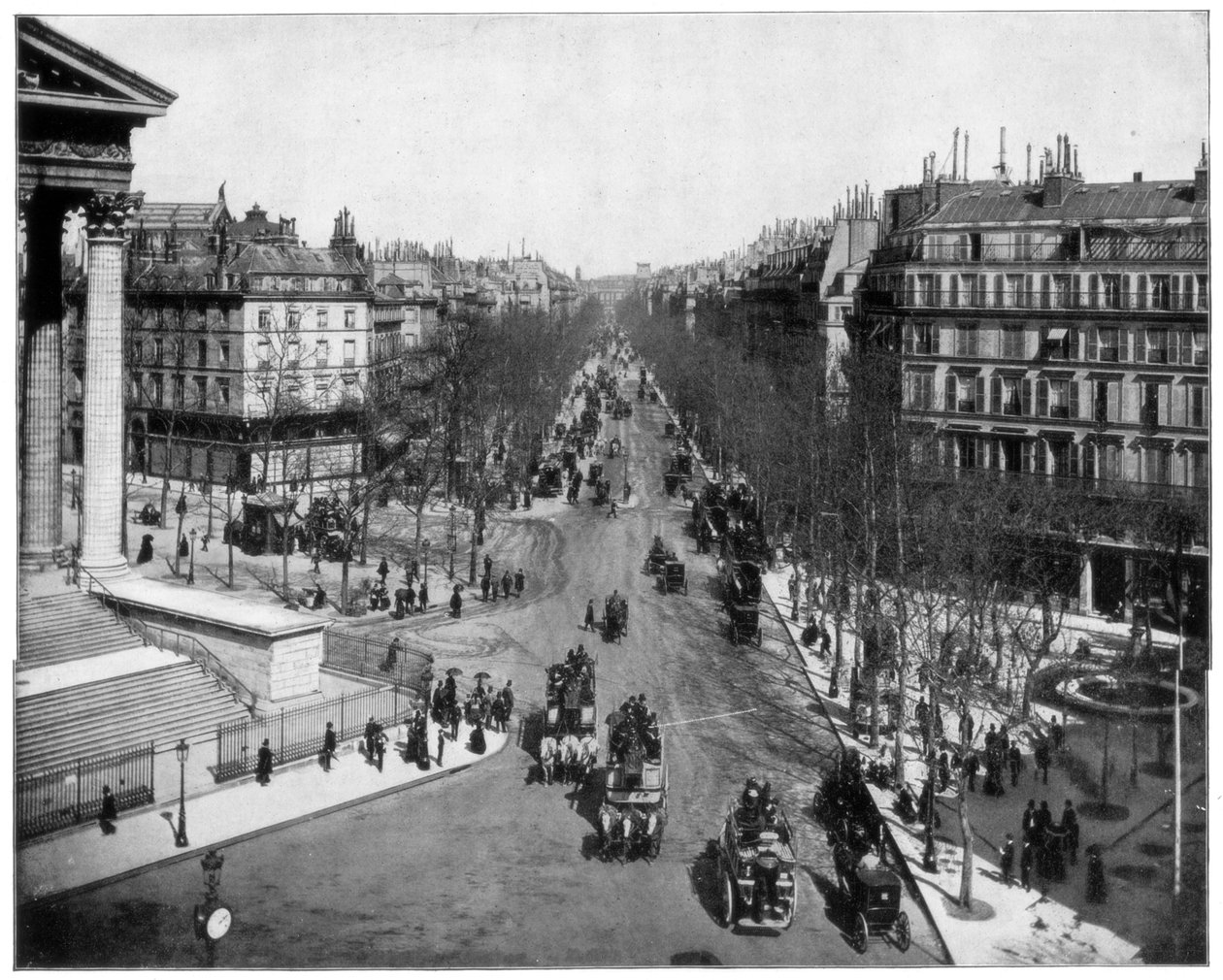 Boulevard de la Madeleine, Paris, späte 19. Jahrhundert von John L. Stoddard