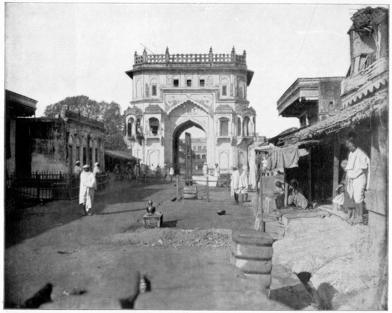Tor zu Lucknow, Indien, spätes 19. Jahrhundert von John L. Stoddard