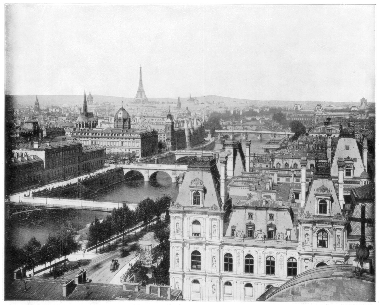 Panorama von Paris, Frankreich, Ende des 19. Jahrhunderts von John L. Stoddard
