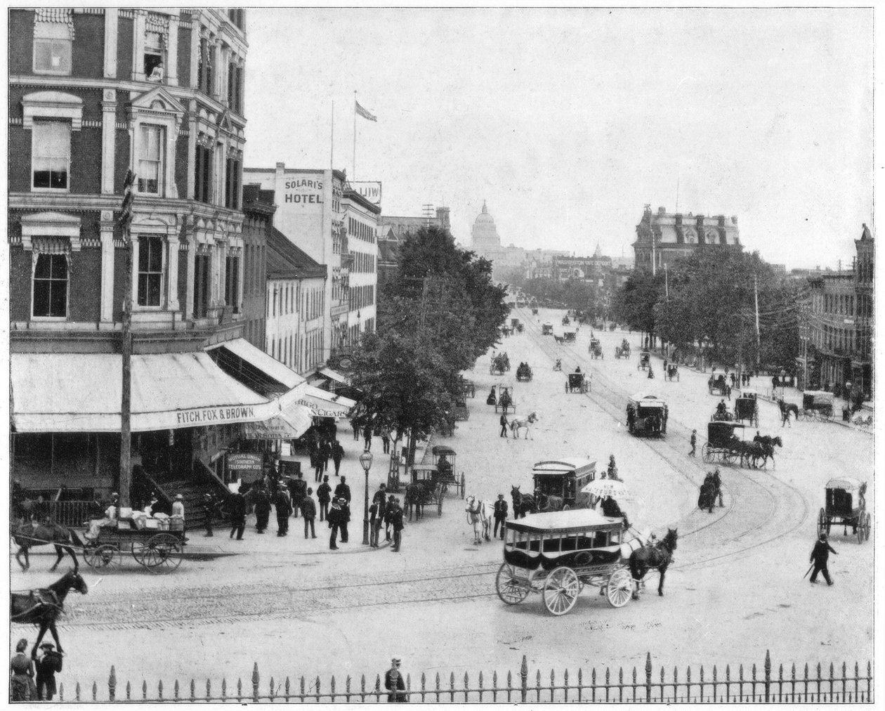 Pennsylvania Avenue, Washington DC, späte 19. Jahrhundert von John L. Stoddard
