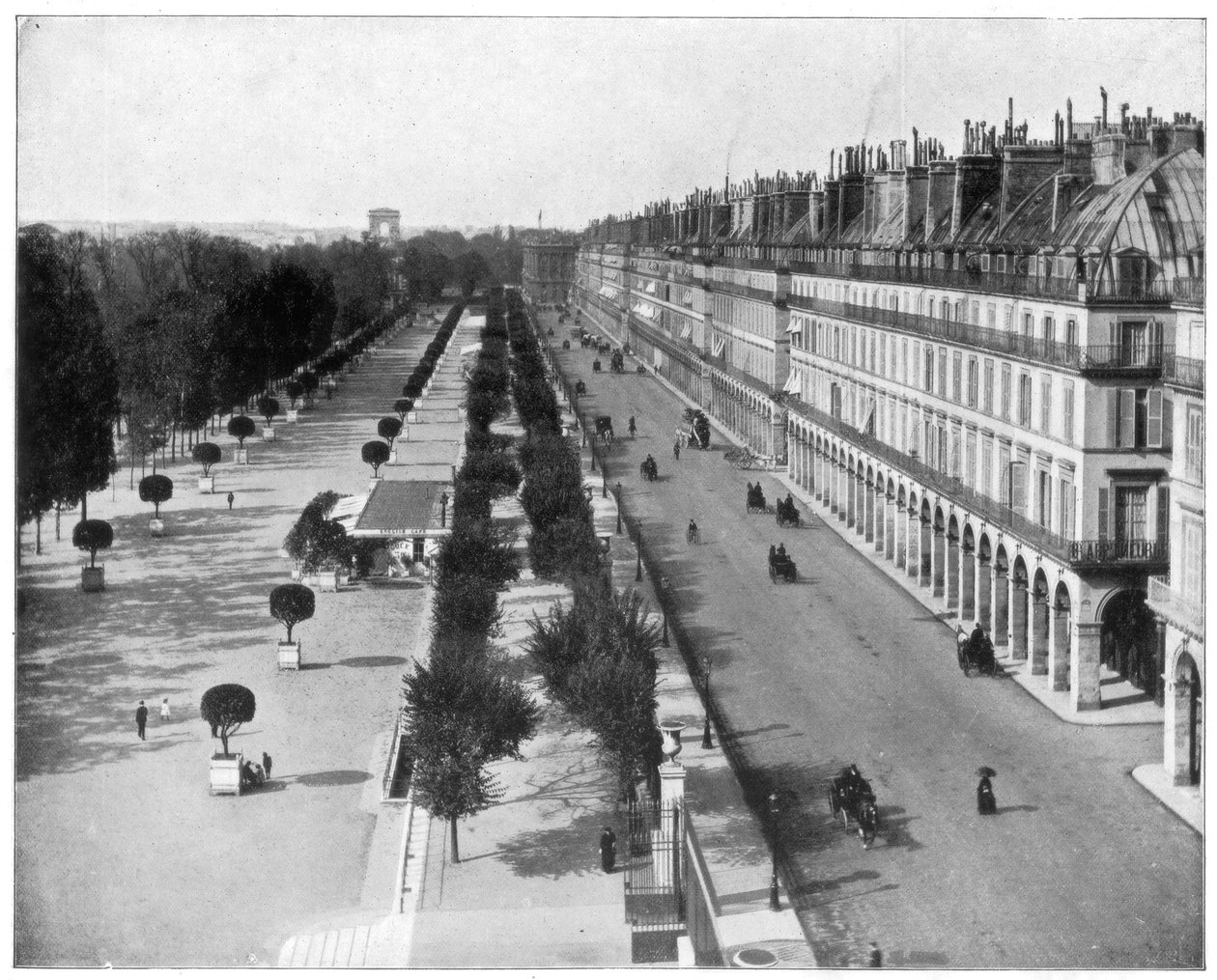 Rue de Rivoli, Paris, spätes 19. Jahrhundert von John L. Stoddard