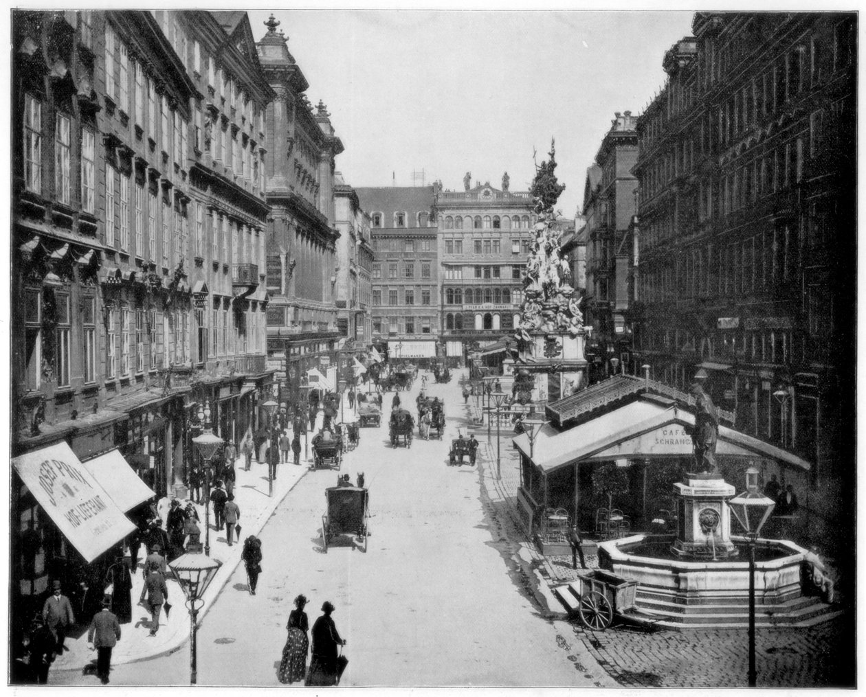 Der Graben, Wien, spätes 19. Jahrhundert von John L. Stoddard