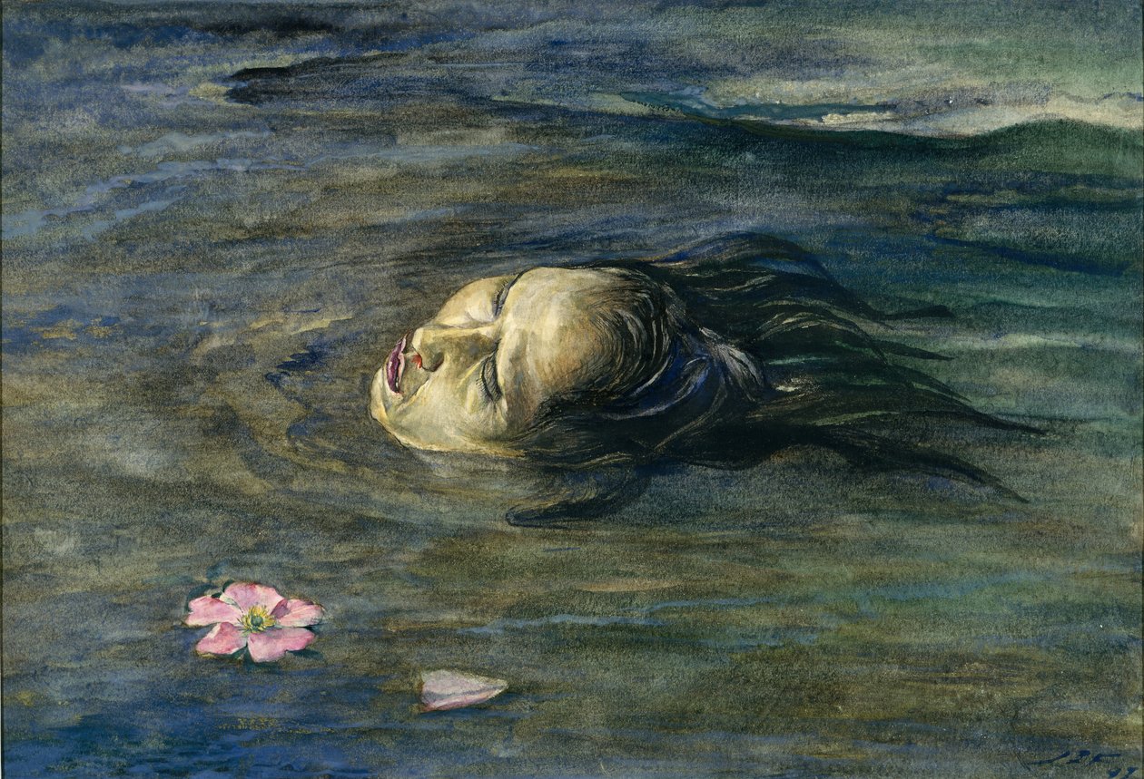 Die seltsame Sache, die der kleine Kiosai im Fluss sah von John La Farge