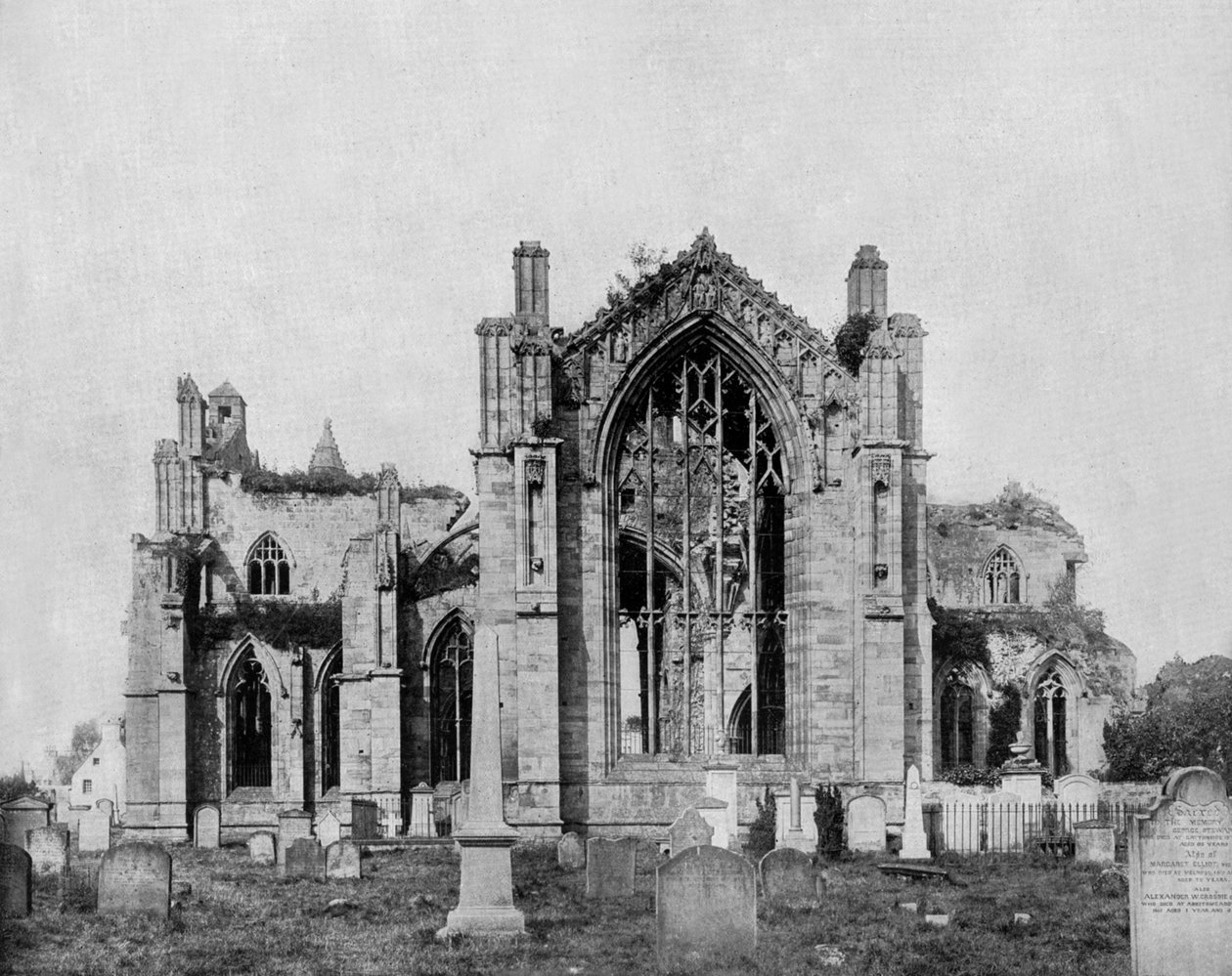 Melrose Abtei in Schottland, ca. 1890 von John Lawson Stoddard