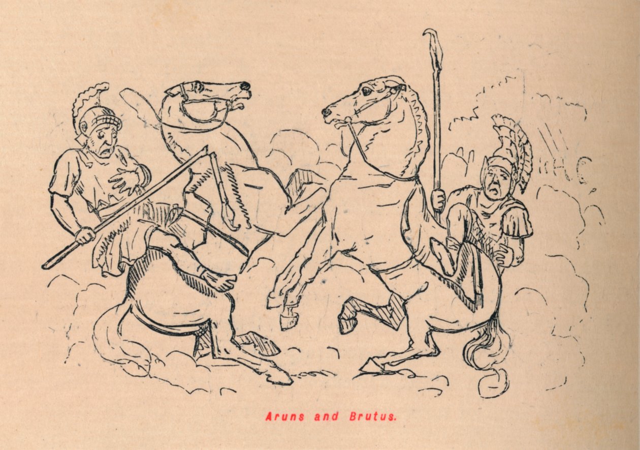 Aruns und Brutus, 1852 von John Leech