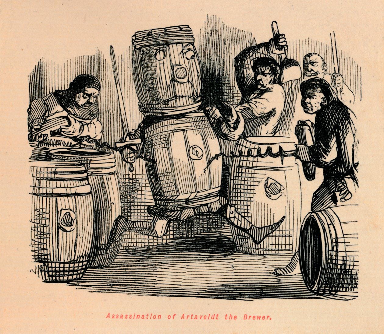 Ermordung von Artaveldt dem Brauer, ca. 1860 von John Leech