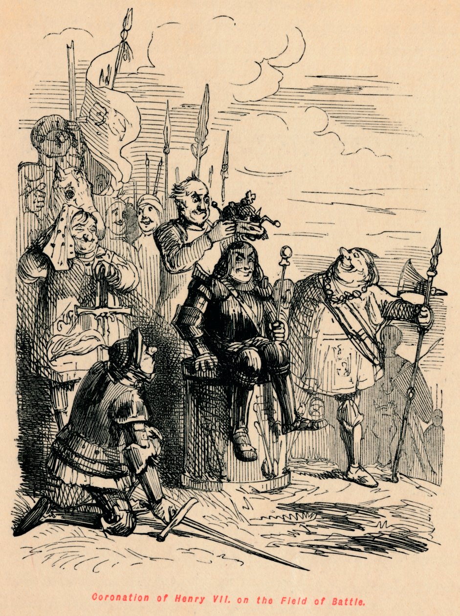 Krönung von Heinrich VII. auf dem Schlachtfeld von John Leech