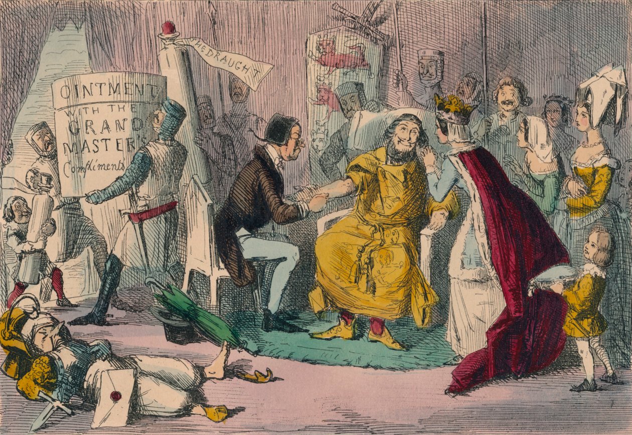 Edwards Arm in den Händen seiner medizinischen Berater, 1850 von John Leech