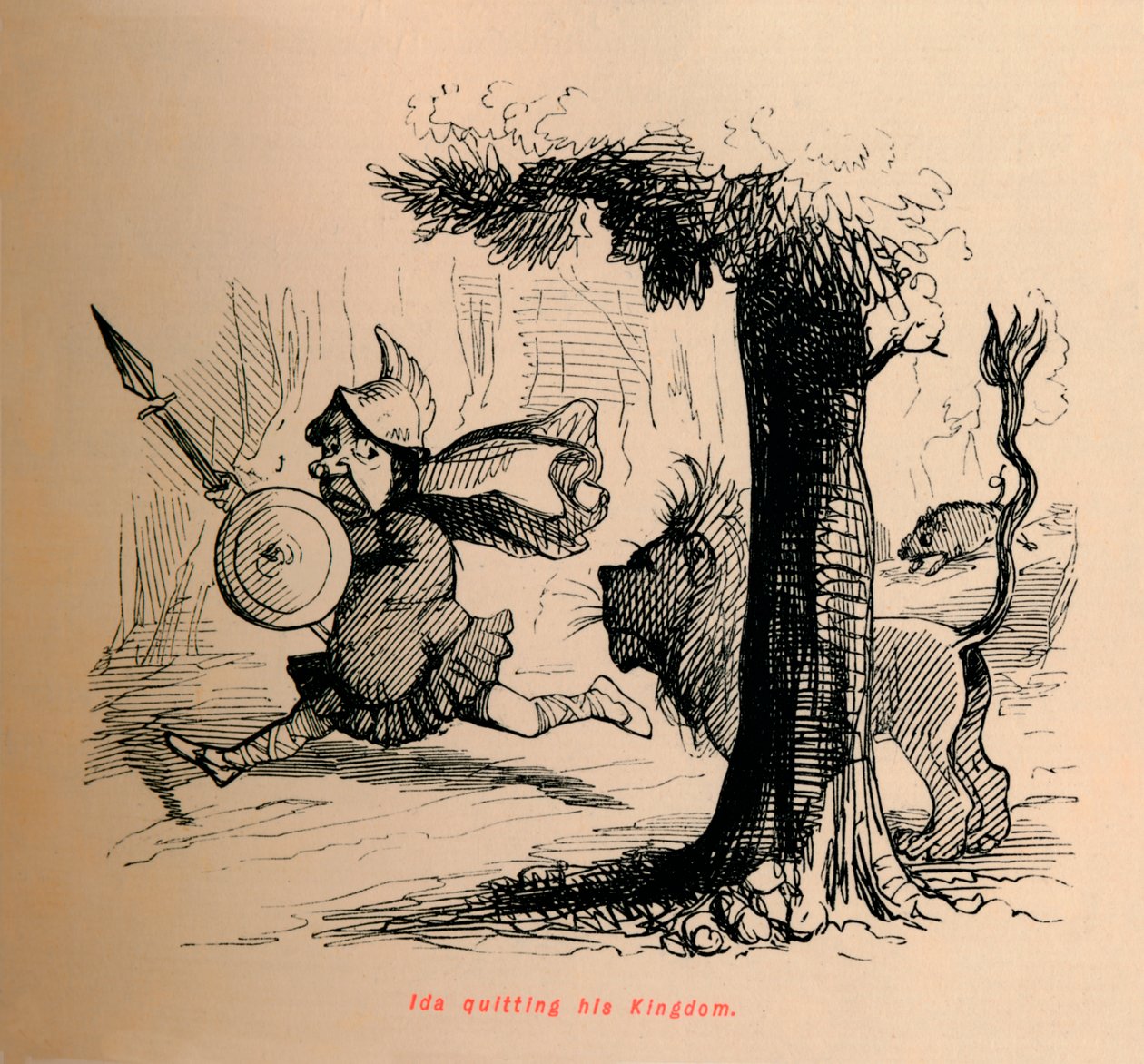 Ida verlässt sein Königreich, um 1860 von John Leech