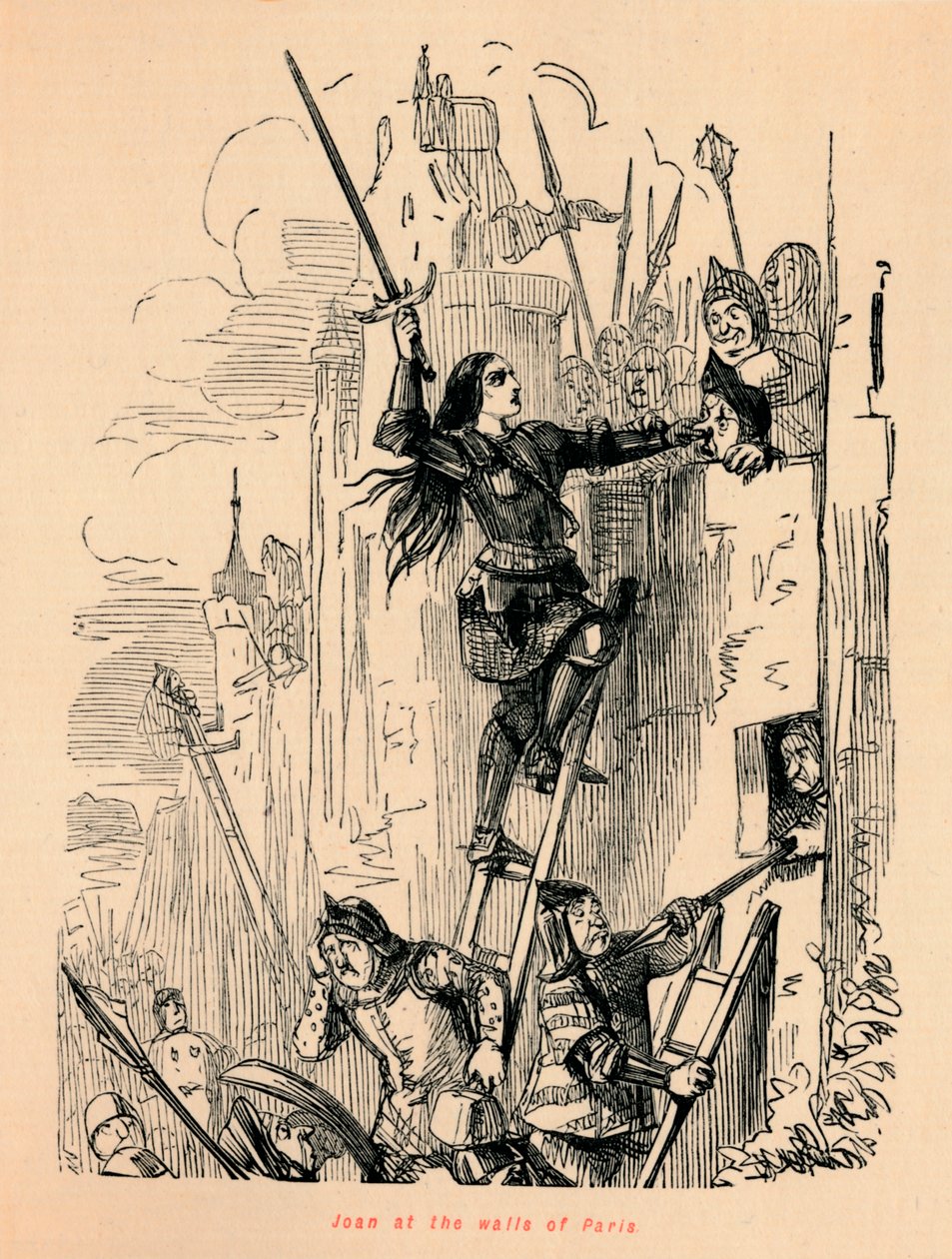 Johanna an den Mauern von Paris von John Leech