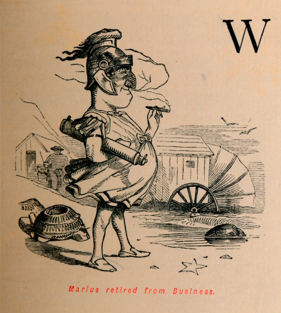 Marius zog sich aus dem Geschäft zurück, 1852 von John Leech