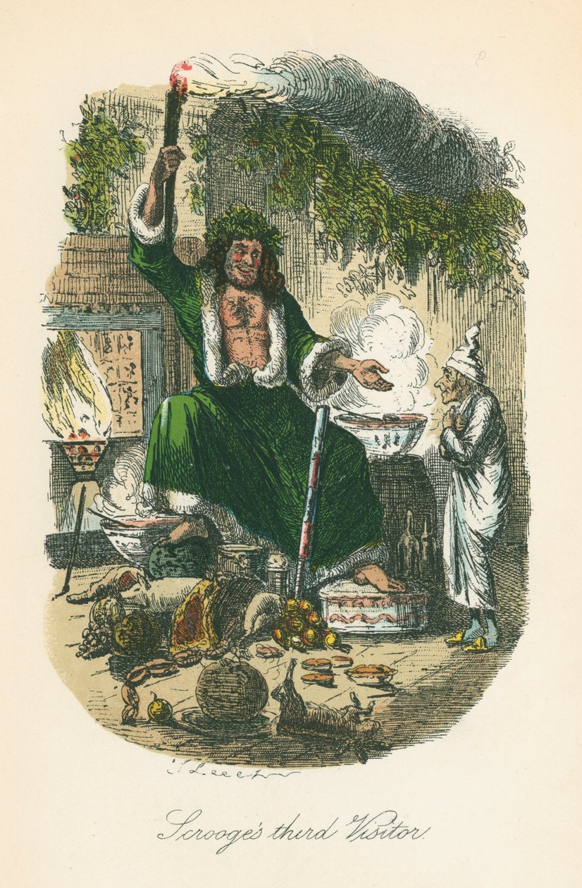 Szene aus Eine Weihnachtsgeschichte von Charles Dickens, 1843 von John Leech