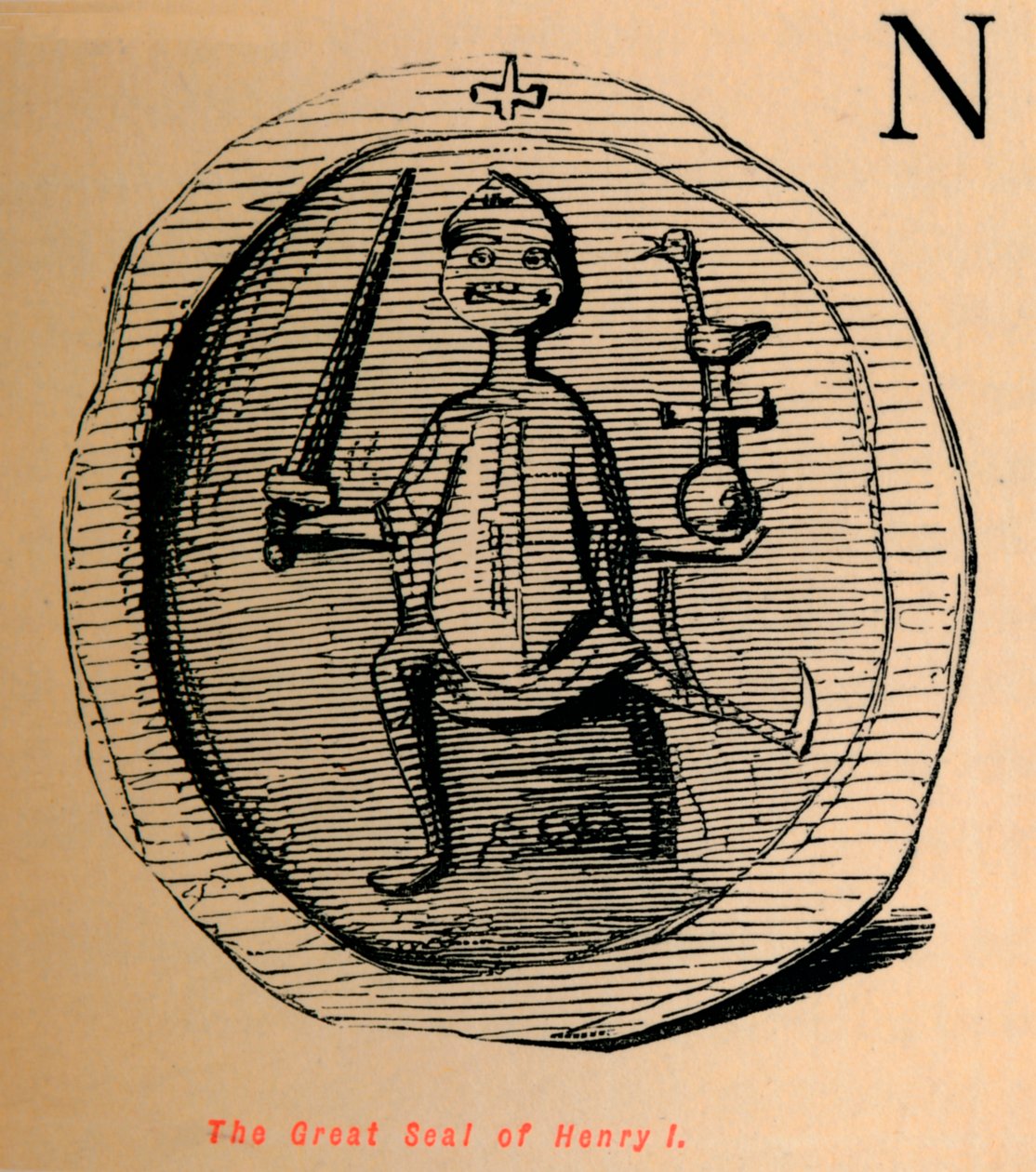 Das große Siegel von Heinrich I., um 1860 von John Leech