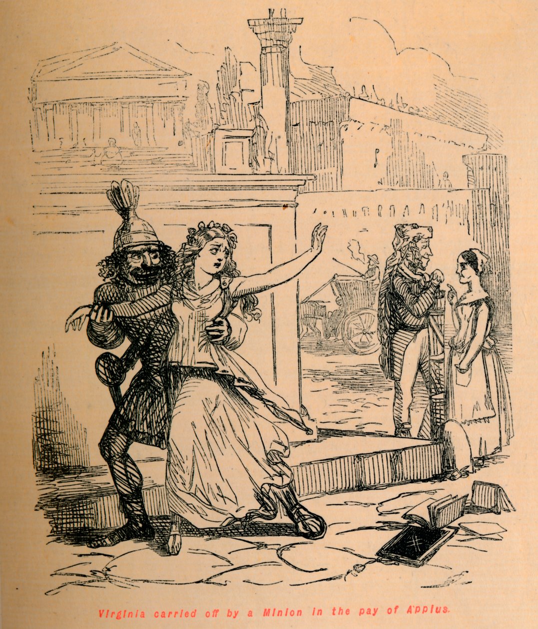 Virginia wird von einem Günstling im Dienst von Appius entführt von John Leech