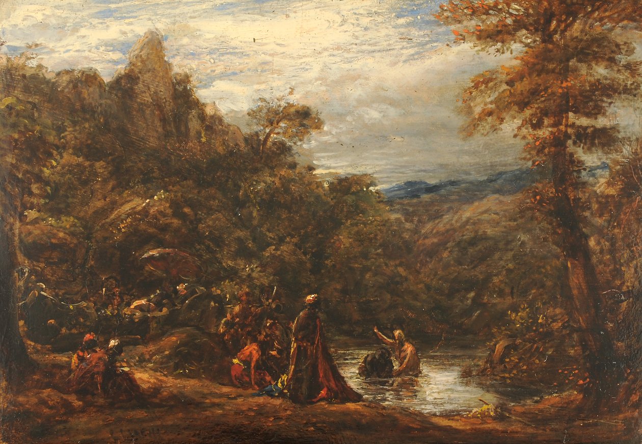 Taufe des Eunuchen, 1835-45 von John Linnell