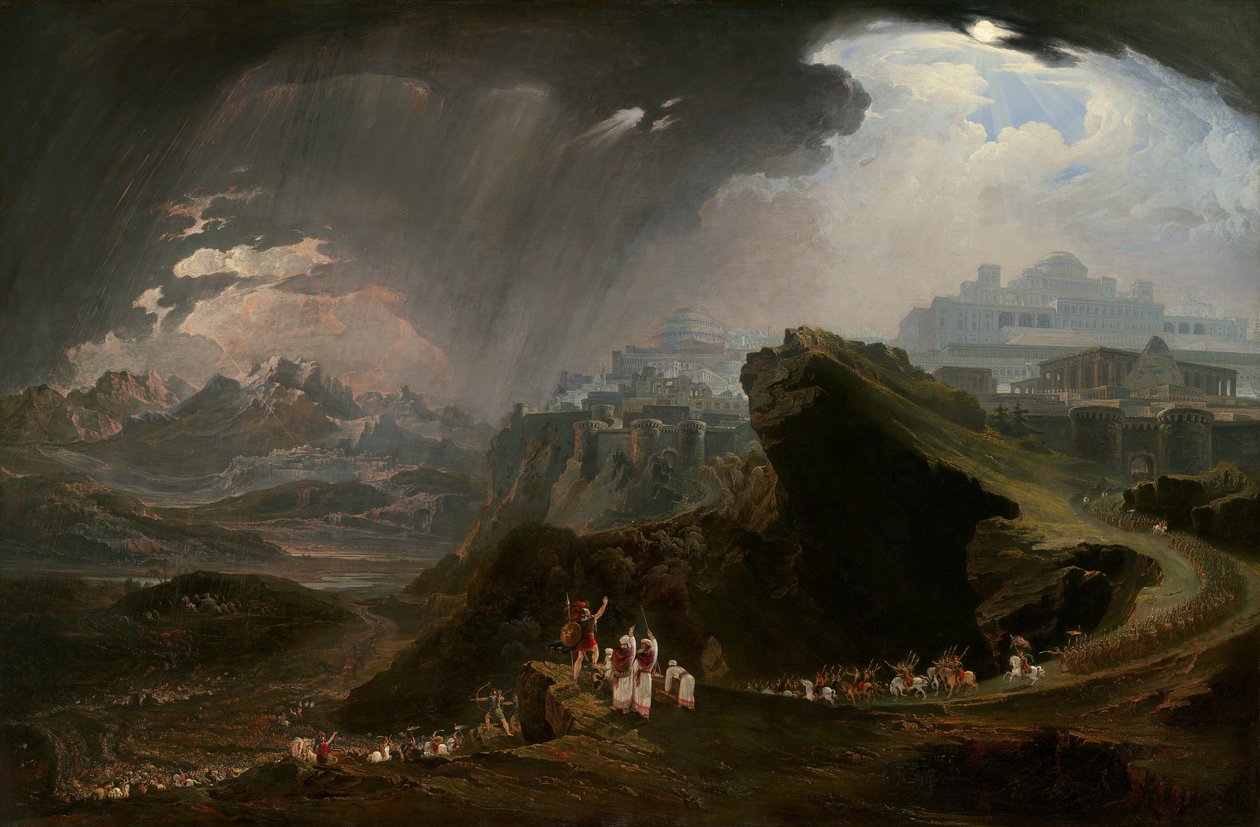 Josua befiehlt der Sonne, über Gibeon stillzustehen von John Martin