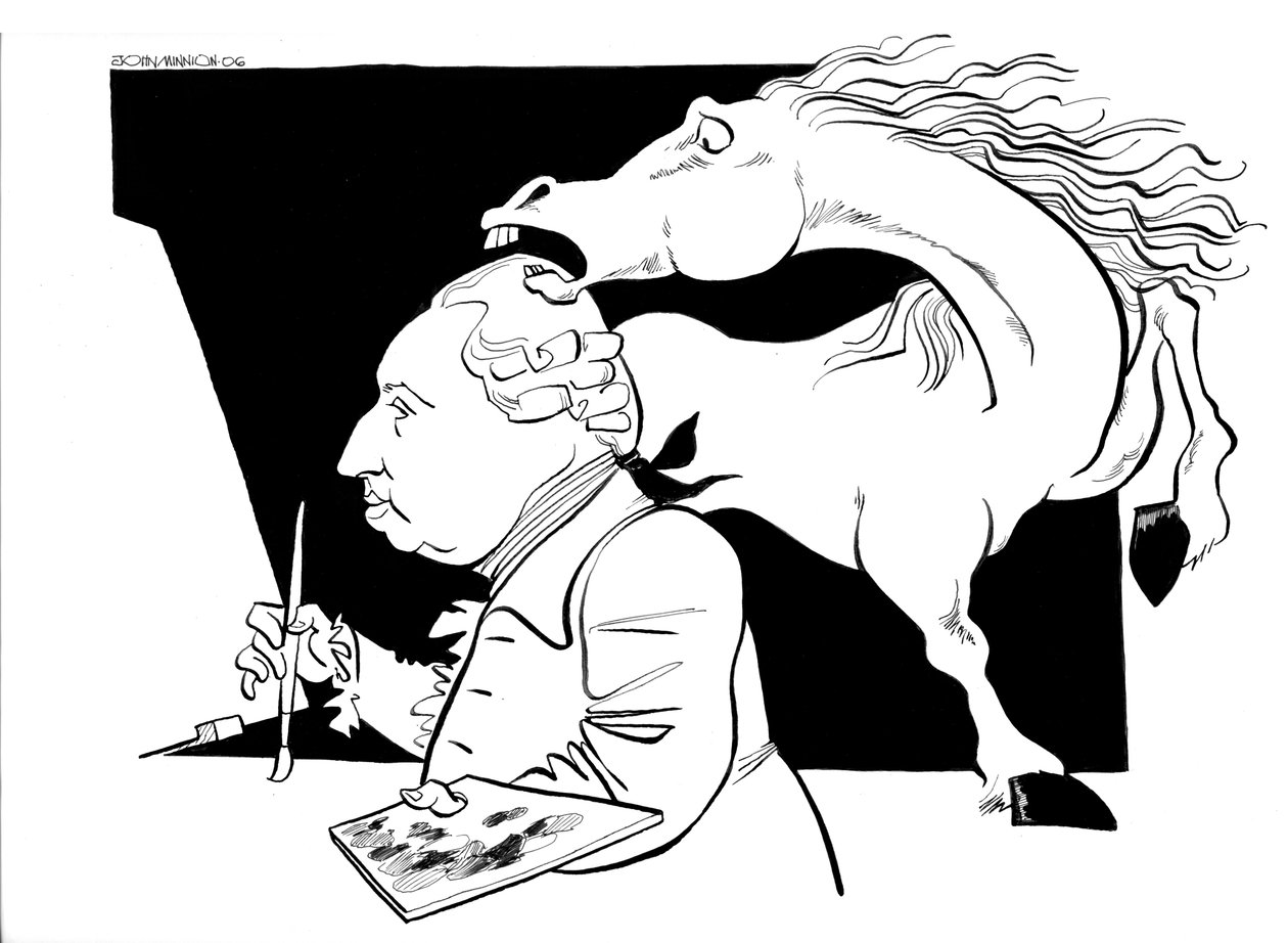 George Stubbs Karikatur, britischer Maler von John Minnion