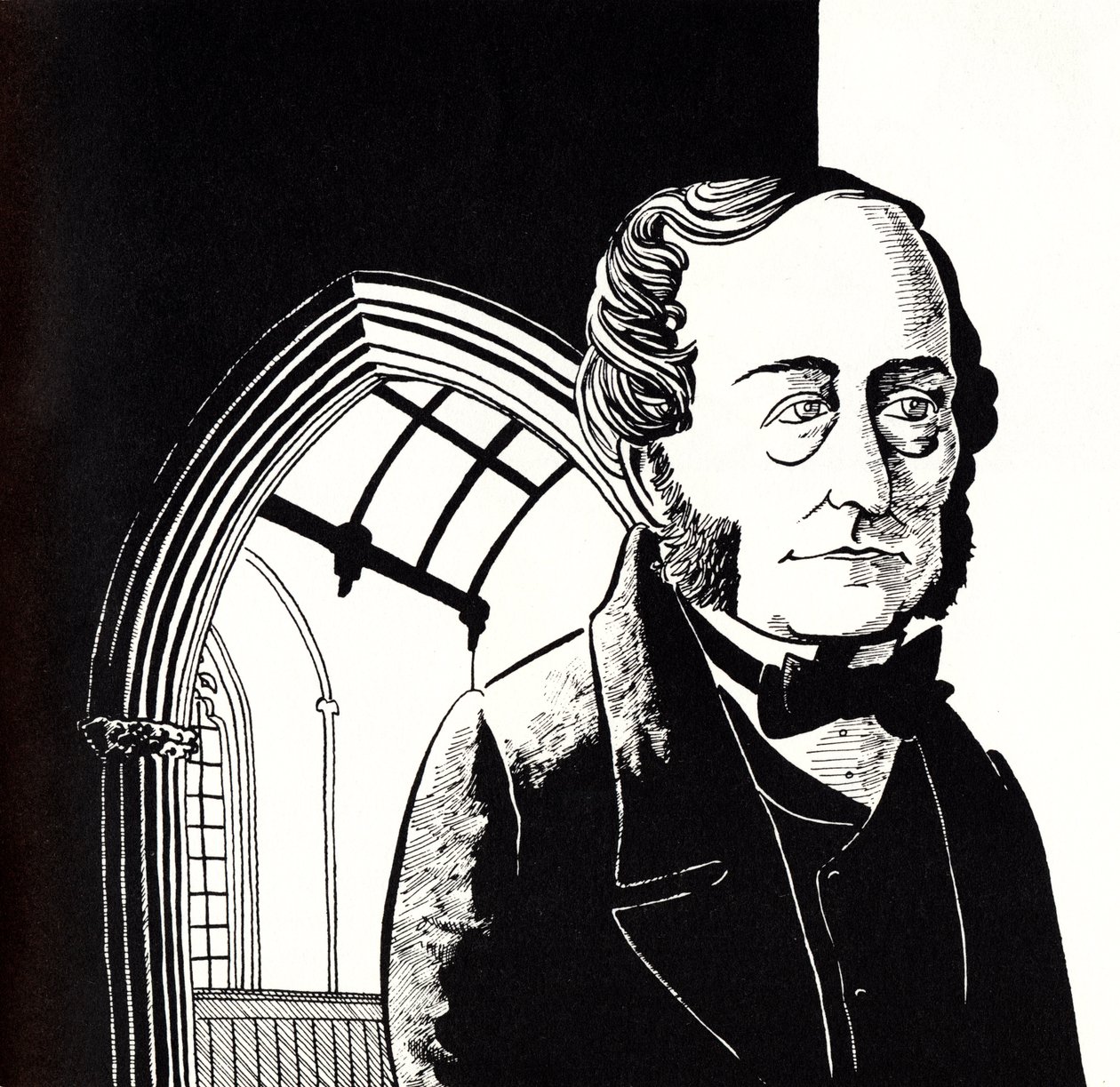 Samuel WESLEY, Karikatur von John Minnion