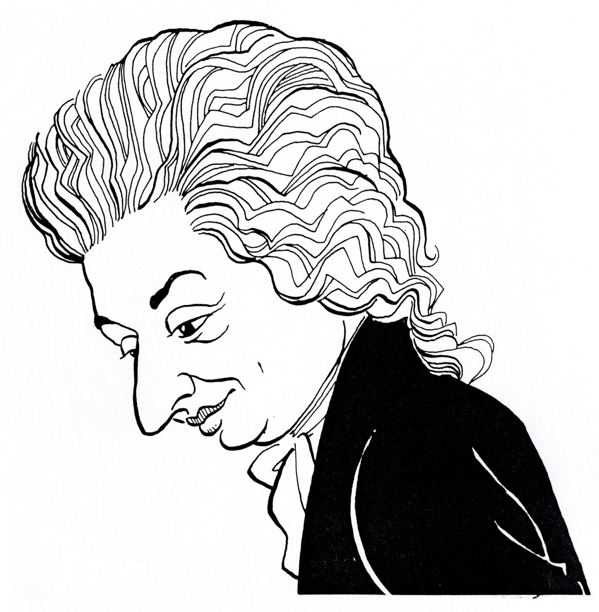 Wolfgang Amadeus Mozart - Karikatur von John Minnion