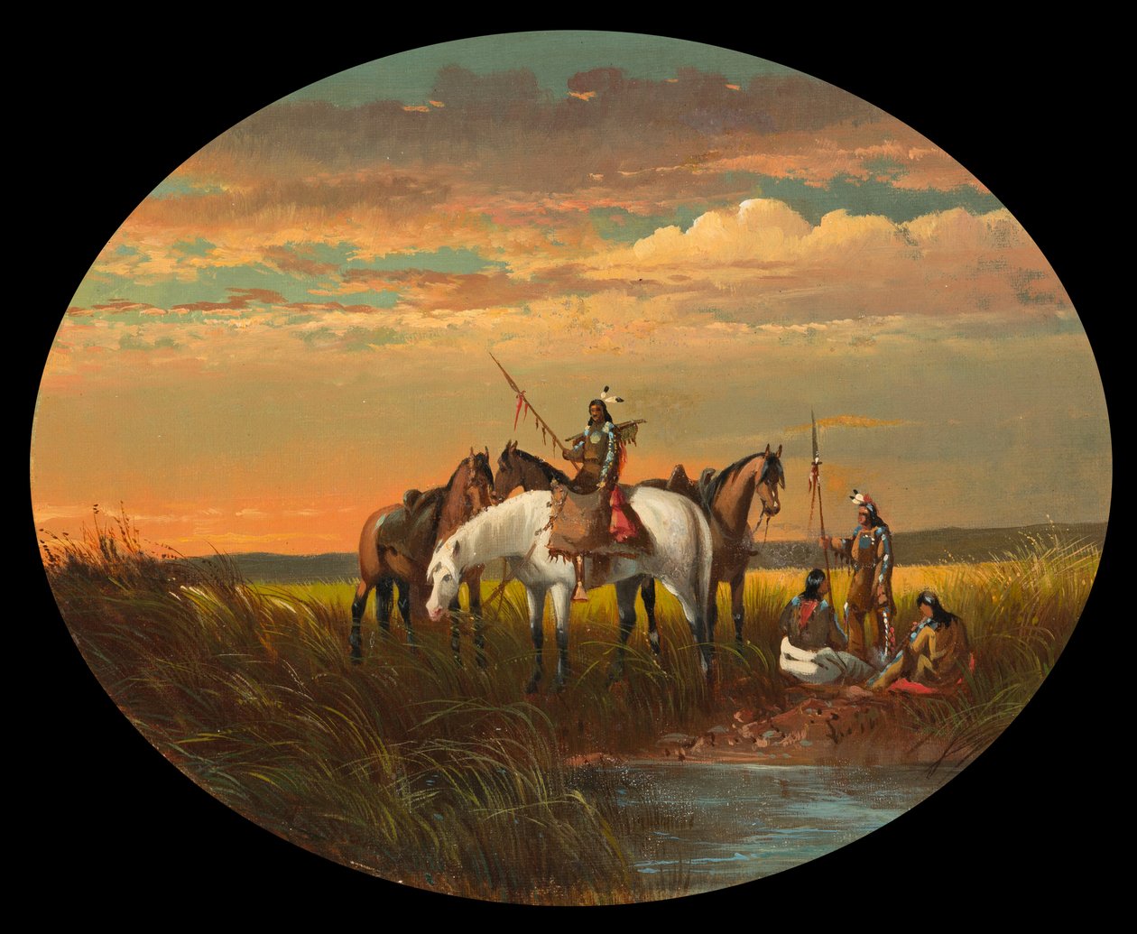 Pause auf der Prärie für eine Rauchpause, um 1870 von John Mix Stanley