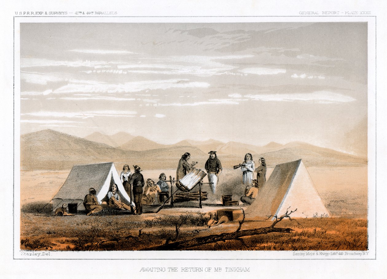 Warten auf die Rückkehr von Mr. Tinkham, 1856 von John Mix Stanley