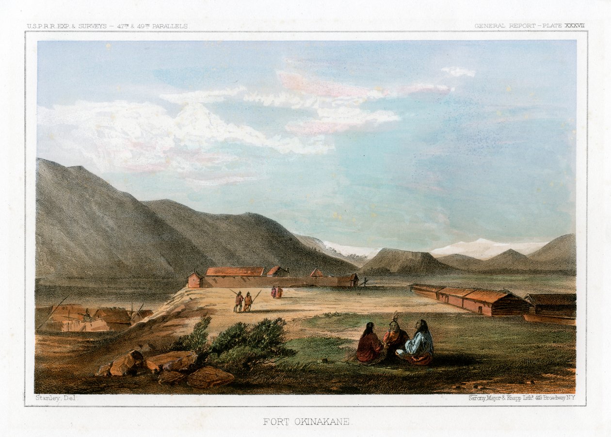 Fort Okinakane, USA, 1856 von John Mix Stanley