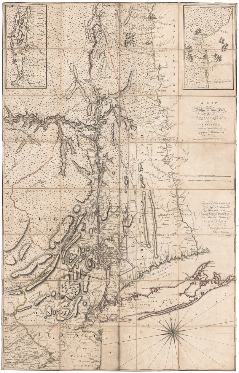 Karte von New York von Montresor von John Montresor