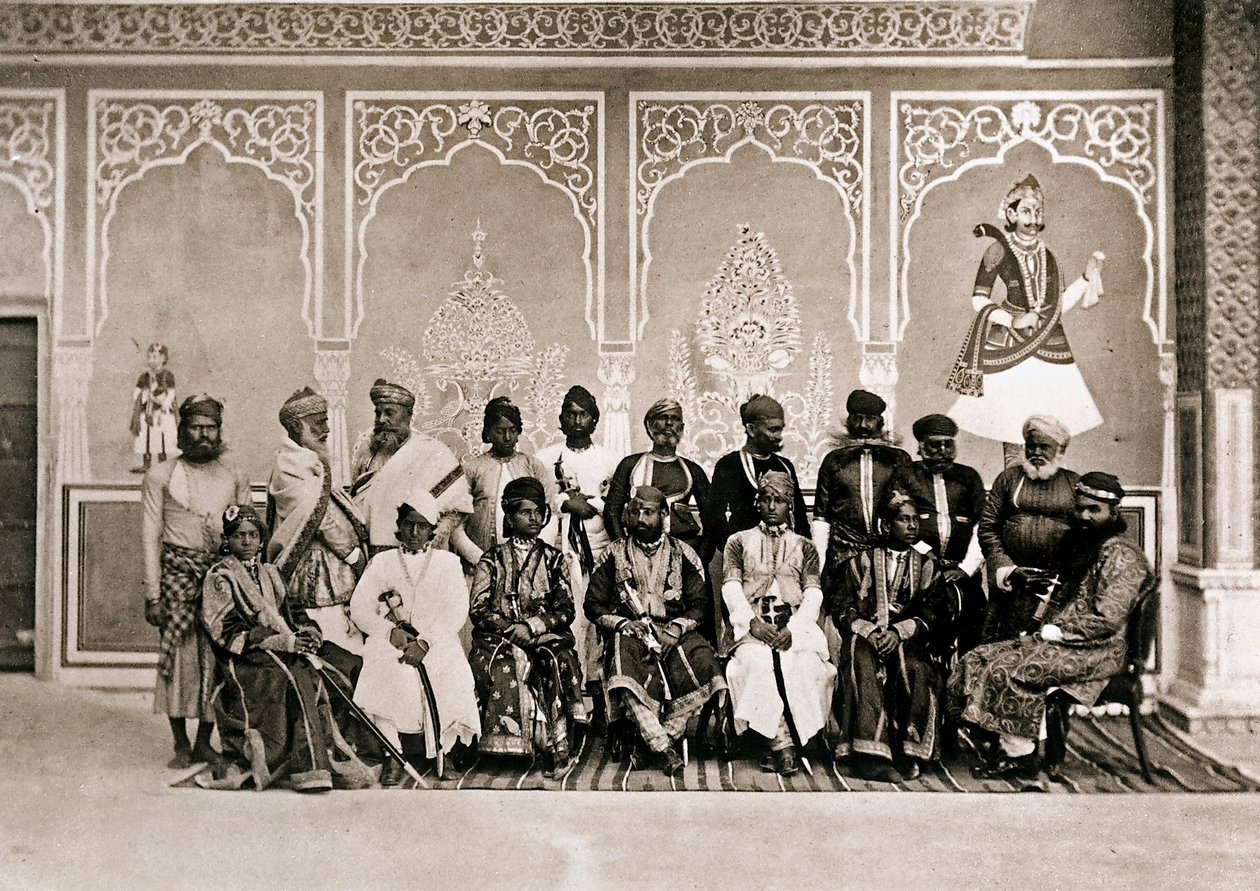 Die Männer des Hofes von Ram Singh III., Maharaja von Jaipur von John Murray