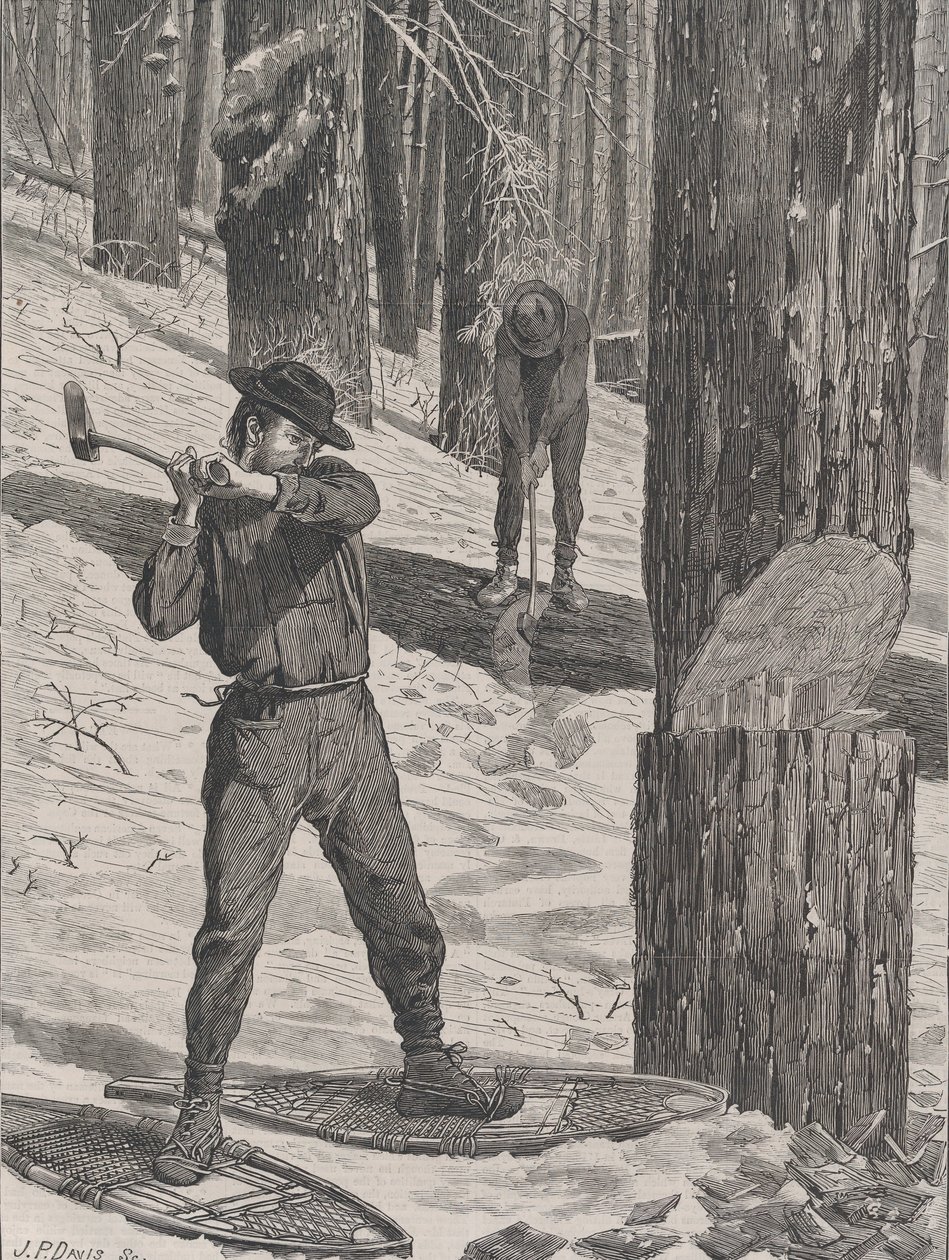 Holzfällerei im Winter, Every Saturday, Vol. II, Neue Serie, 28. Januar 1871 von John Parker Davis