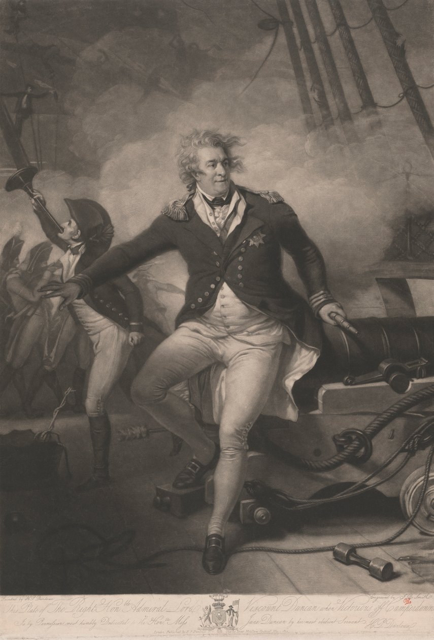 Der ehrenwerte Admiral Lord Viscount Duncan, als er bei Camperdown siegreich war von John Raphael Smith