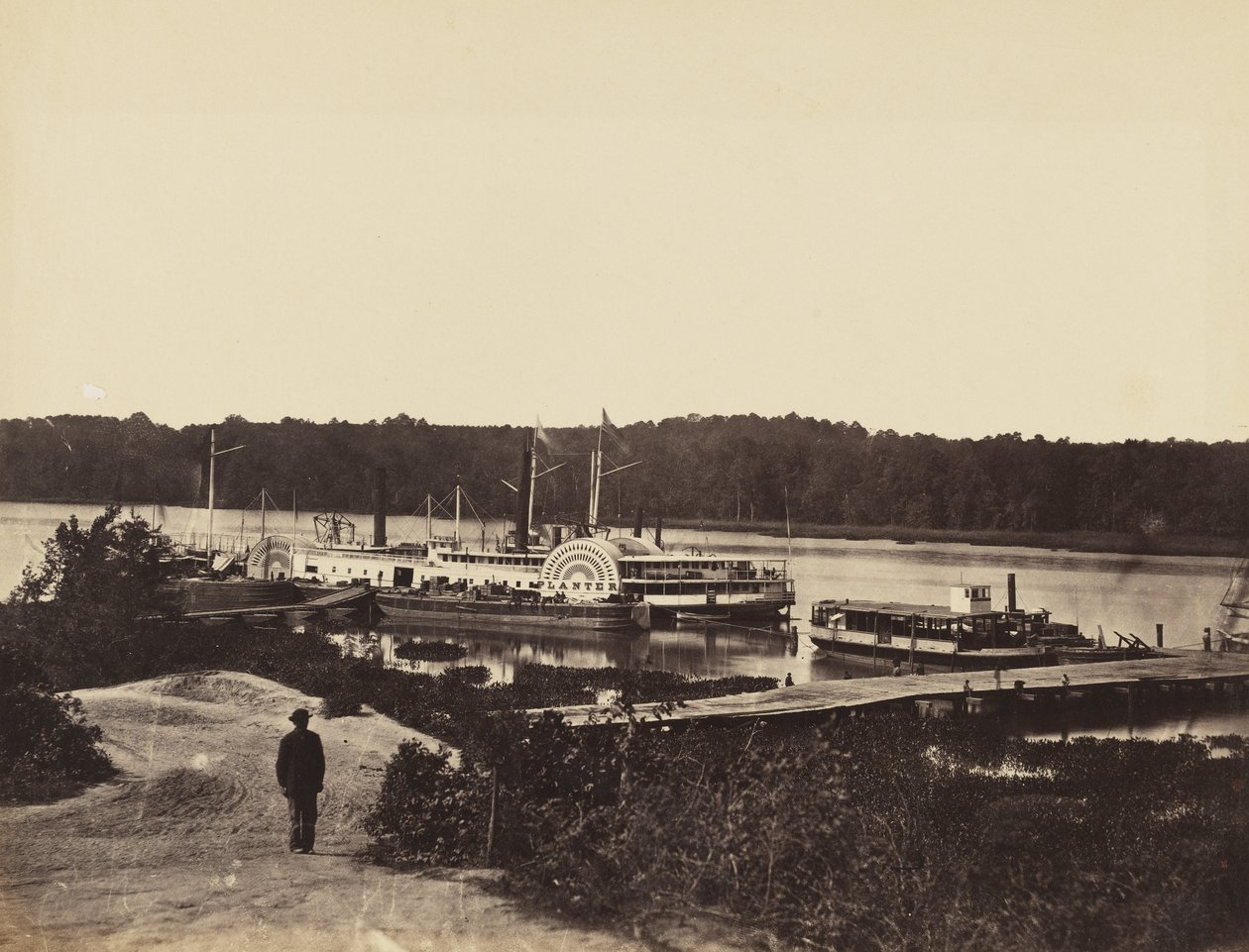Medizinisches Versorgungsboot Plauter, am Appomattox, Januar 1865 von John Reekie