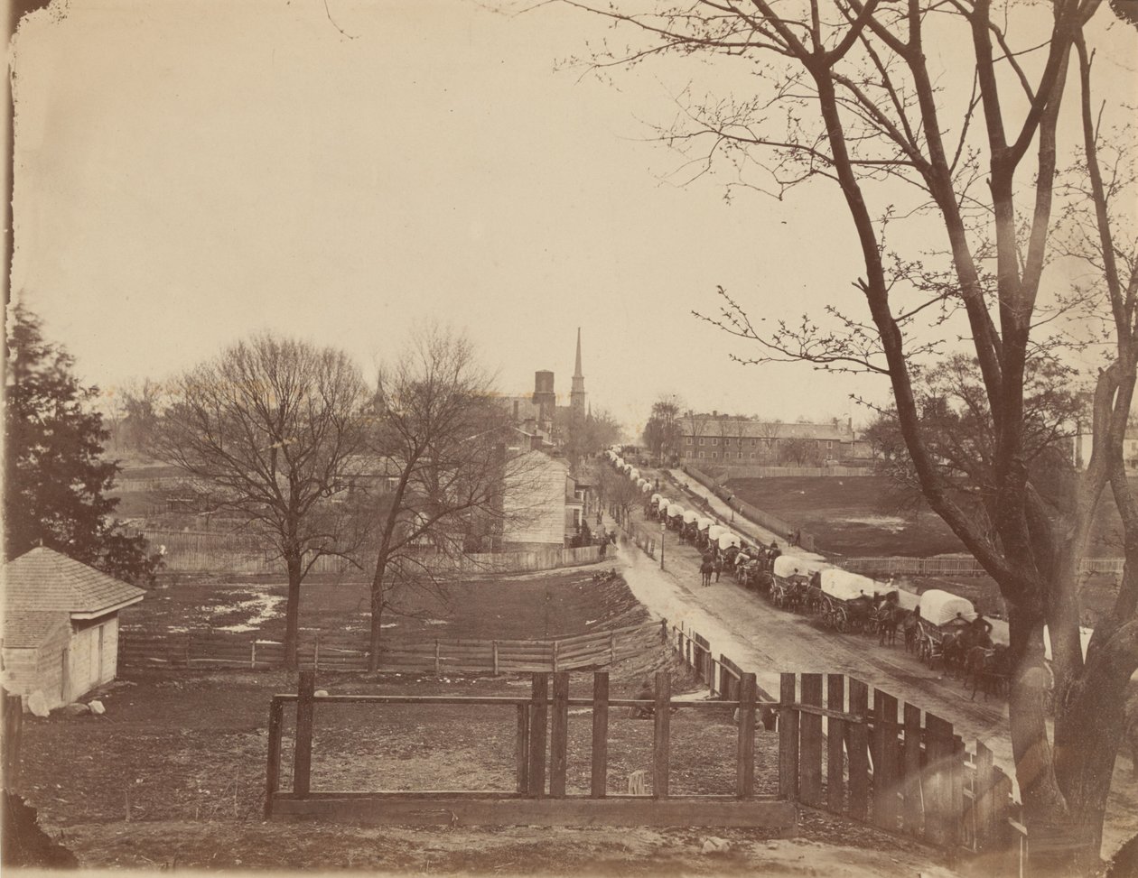 Zug von Armeewagen, die Petersburg, Virginia betreten von John Reekie
