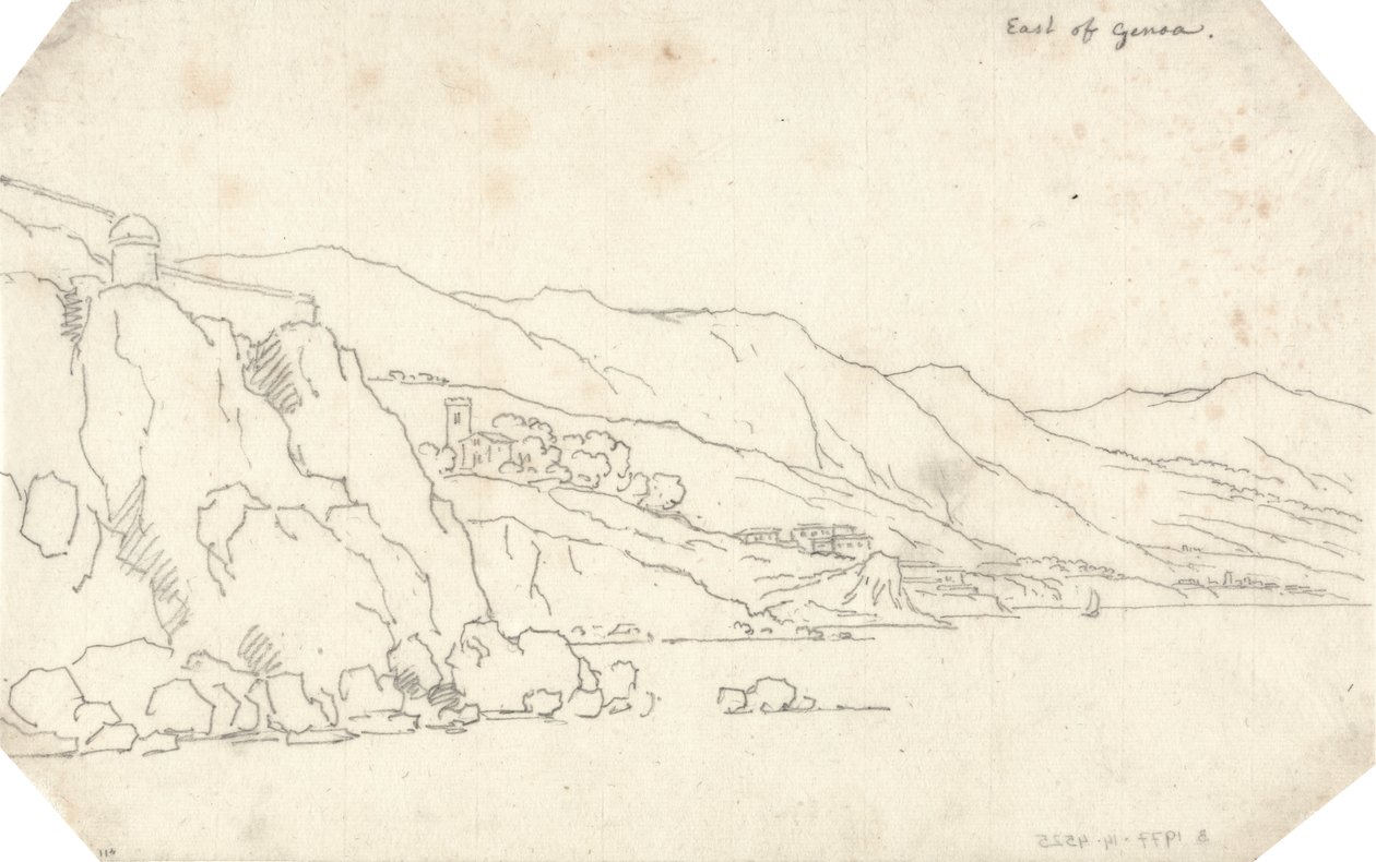 Östlich von Genua von John Robert Cozens