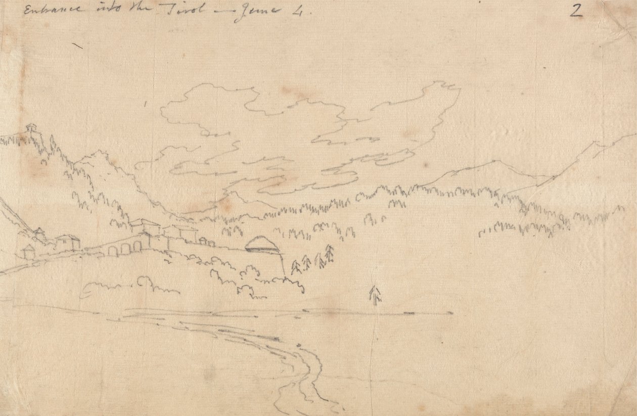 Eingang in das Tirol, 4. Juni von John Robert Cozens
