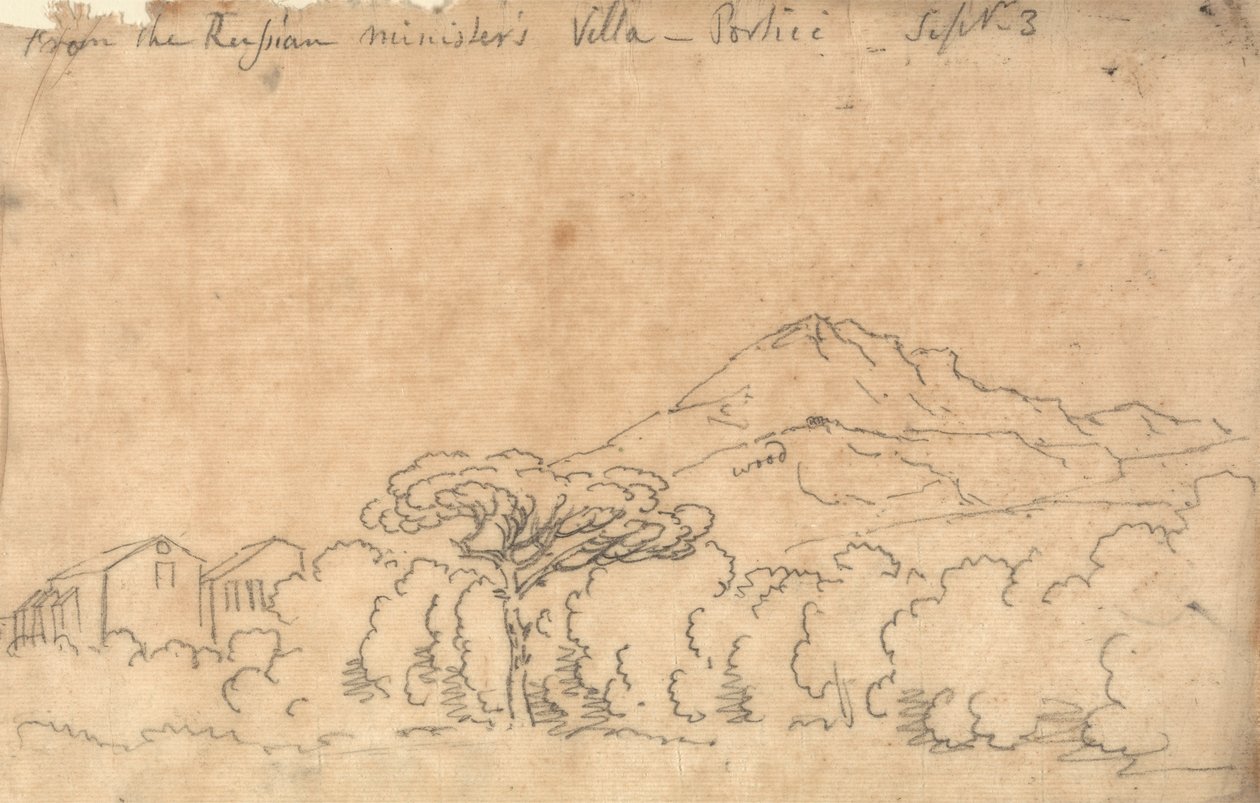 Vom Palast in Portici, 7. September von John Robert Cozens
